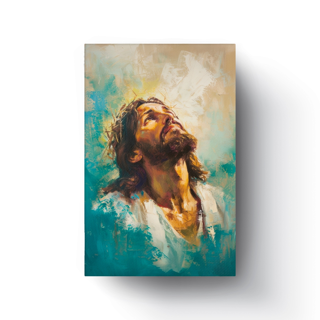 Quadro Canvas Jesus Cristo Em tons Pasteis 90x60cm