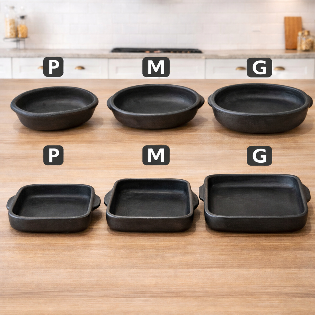 Travessa Assadeira de Barro Capixaba - Variações OVAL e RETANGULAR - P/M/G em Oferta na Shopee