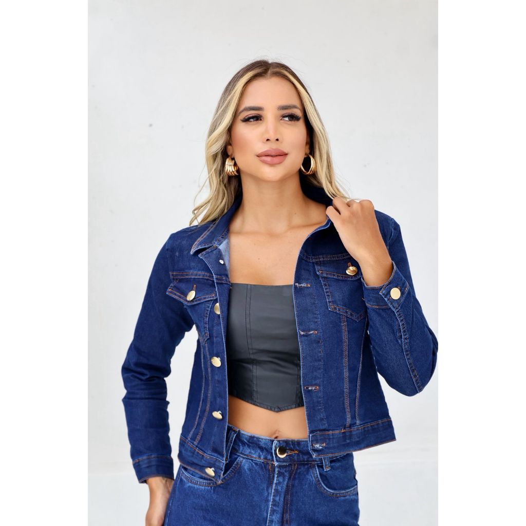 Jaqueta Jeans Feminina - Linha Premium com barra