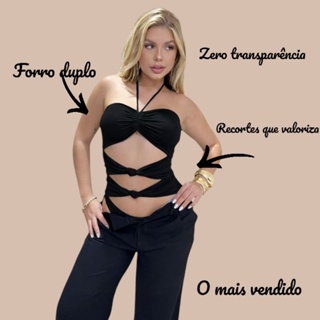 BOODY ESTILO SHEIN COM AMARRAÇÃO NA FRENTE TENDENCIA 2026 em Oferta na Shopee