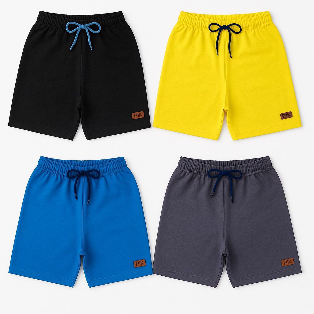 Kit Bermudas com 1PÇ / 2 PÇs / 3 PÇs / 4 PÇs ou 5 PÇs Infantis Menino Moletinho 100% Algodão  TAM 1 ao 16.