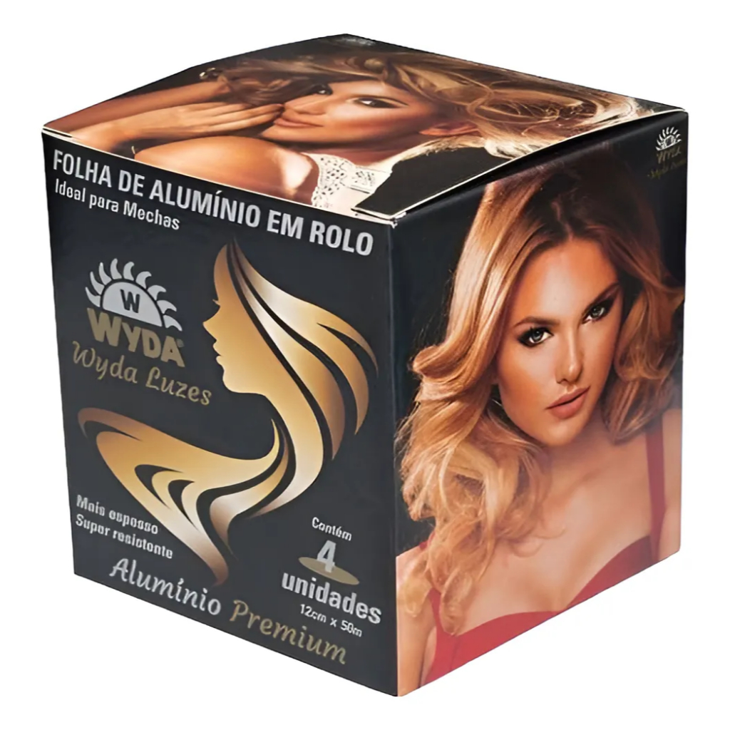 Rolo Aluminio Wyda P/ Mechas C/04 Unidades