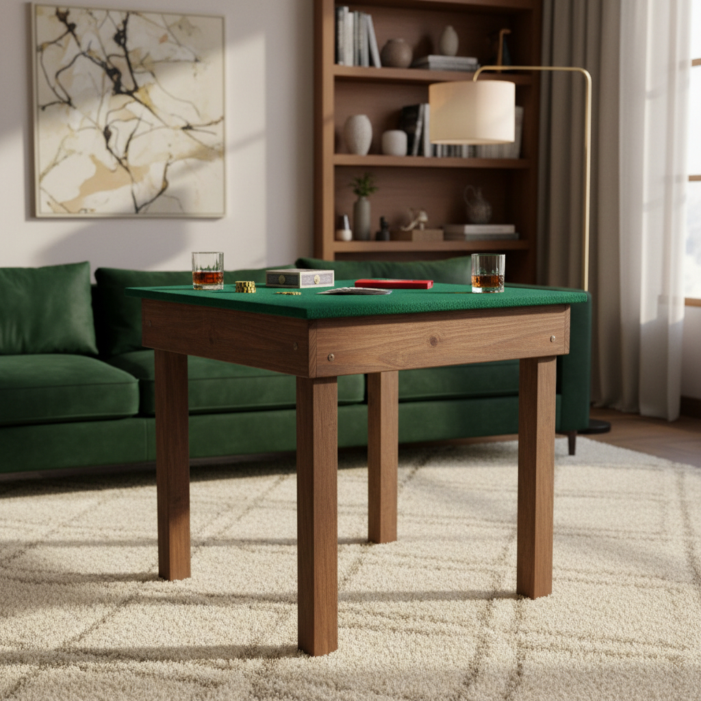 Mesa Para Jogos De Cartas Baralho Truco Poker Uno em madeira Desmontável