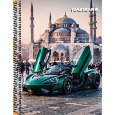 Caderno Espiral 1 Materia Escolar Maxi Cars Maxima Infantil Juvenil Masculino
