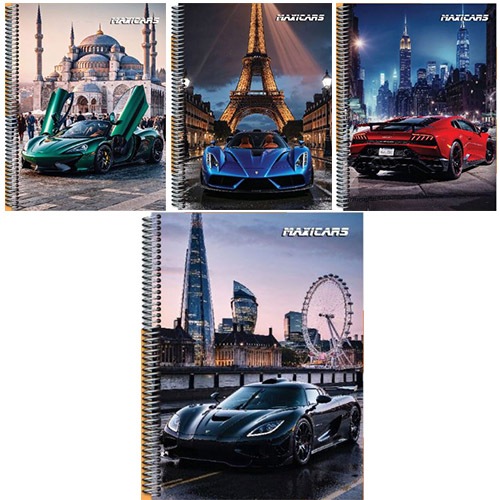 Caderno Espiral 1 Materia Escolar Maxi Cars Maxima Infantil Juvenil Masculino em Oferta na Shopee