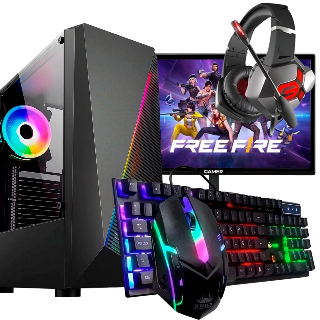 Pc Desktop Fácil Gamer I5 12gb Geforce Placa de video 1GB Wifi Ssd 240gb Hdmi