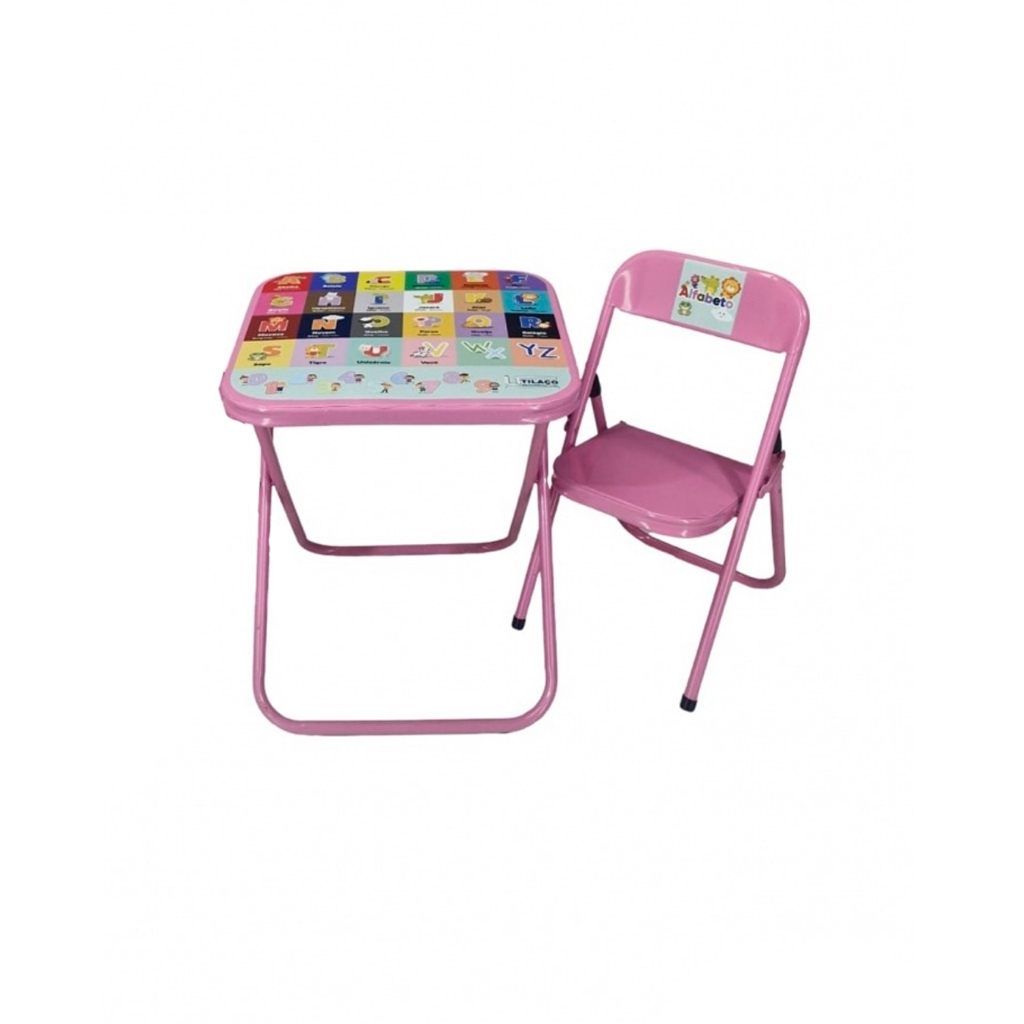 Mesa Infantil Didatica Criança Bebê Brinquedo Com 1 Cadeira