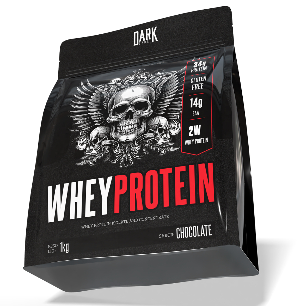 Whey Protein Isolado e Concentrado Refil 1kg Dark Skull