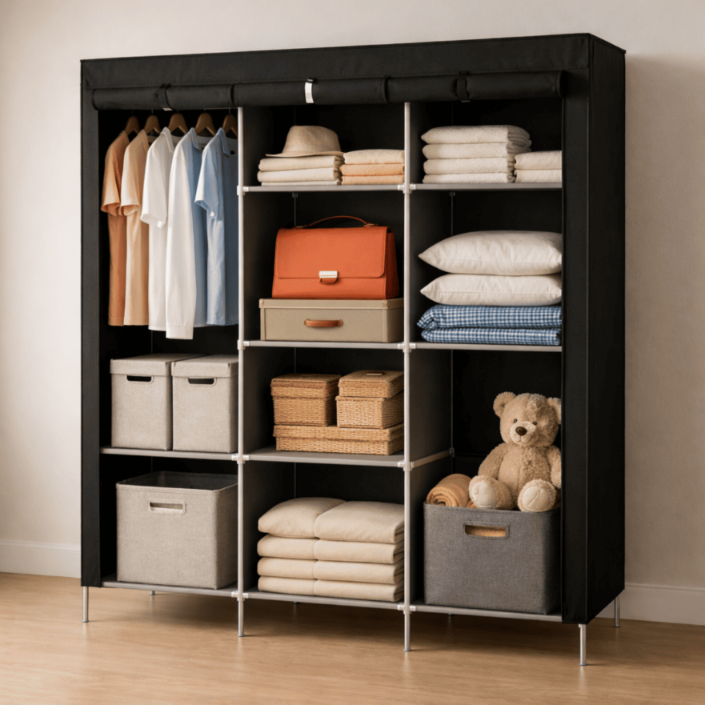 Guarda Roupa Dobrável Organizador De Roupa Armário Grande Closet