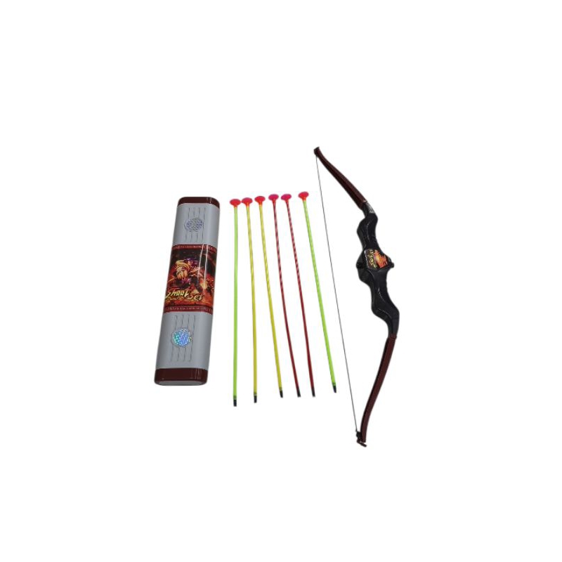 Arco Flecha de Brinquedo C/ Bolsa Aljava Lançador de Dado Macio