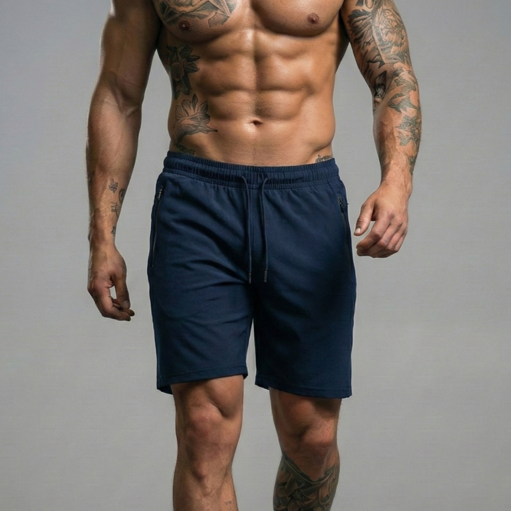 Bermuda Masculina Fitness Academia Elastano Bolso Com Zíper CrossFit Corrida Praia