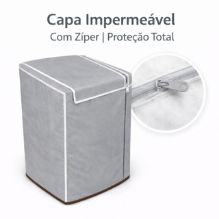 Capa Impermeável para Máquina de Lavar com Zíper e sem Zíper | Tamanhos P, M e G em Oferta na Shopee