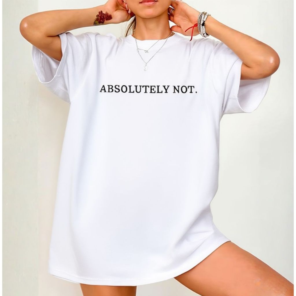 T-shirt Oversized Feminina Estampa Minimalista Tecido De Algodão Confortável Tendência