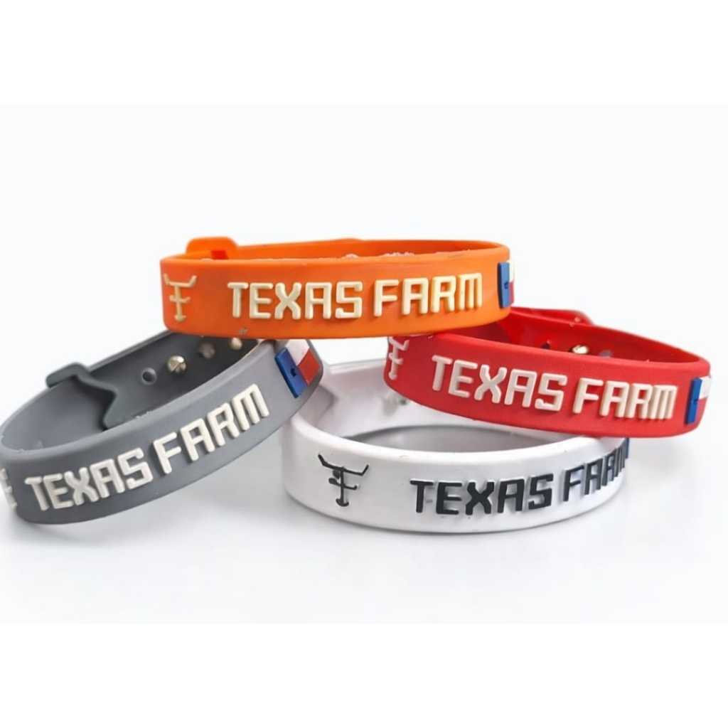 Pulseira Silicone Emborrachada Texas Unissex Ajustável Flexível Leve E Resistente Várias Cores