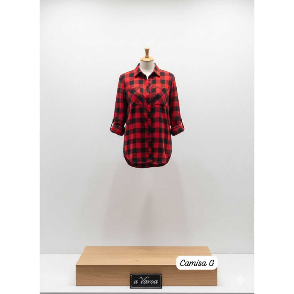 Camisa Xadrez Feminina Viscolinho Premium - Caimento Perfeito G e GG | Elegância e Conforto Loja A Varoa