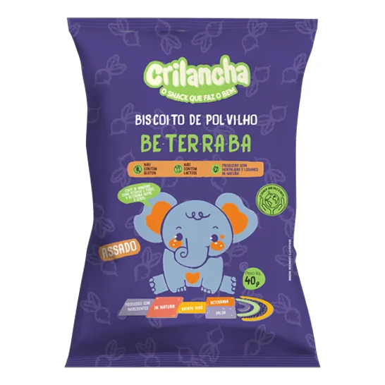 Biscoito De Polvilho Beterraba Vegano Orgânico Crilancha 40g