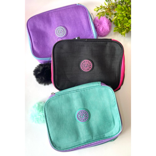 Estojo box grande penal escolar com elásticos para lápis e canetas em Oferta na Shopee