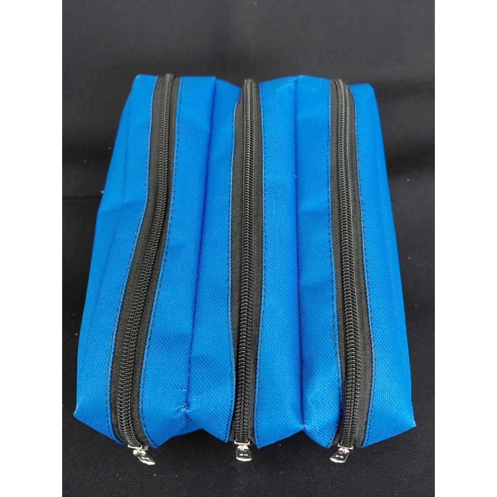 Estojo Escolar Triplo Poliéster azul bic - 1 UN