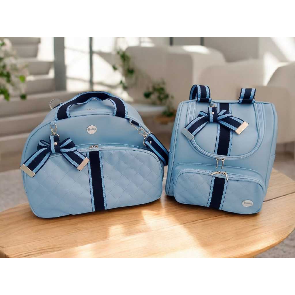 Bolsa Maternidade Kit 2 Peças Mochila 2 Em 1 Conjunto Mamãe e Bebê