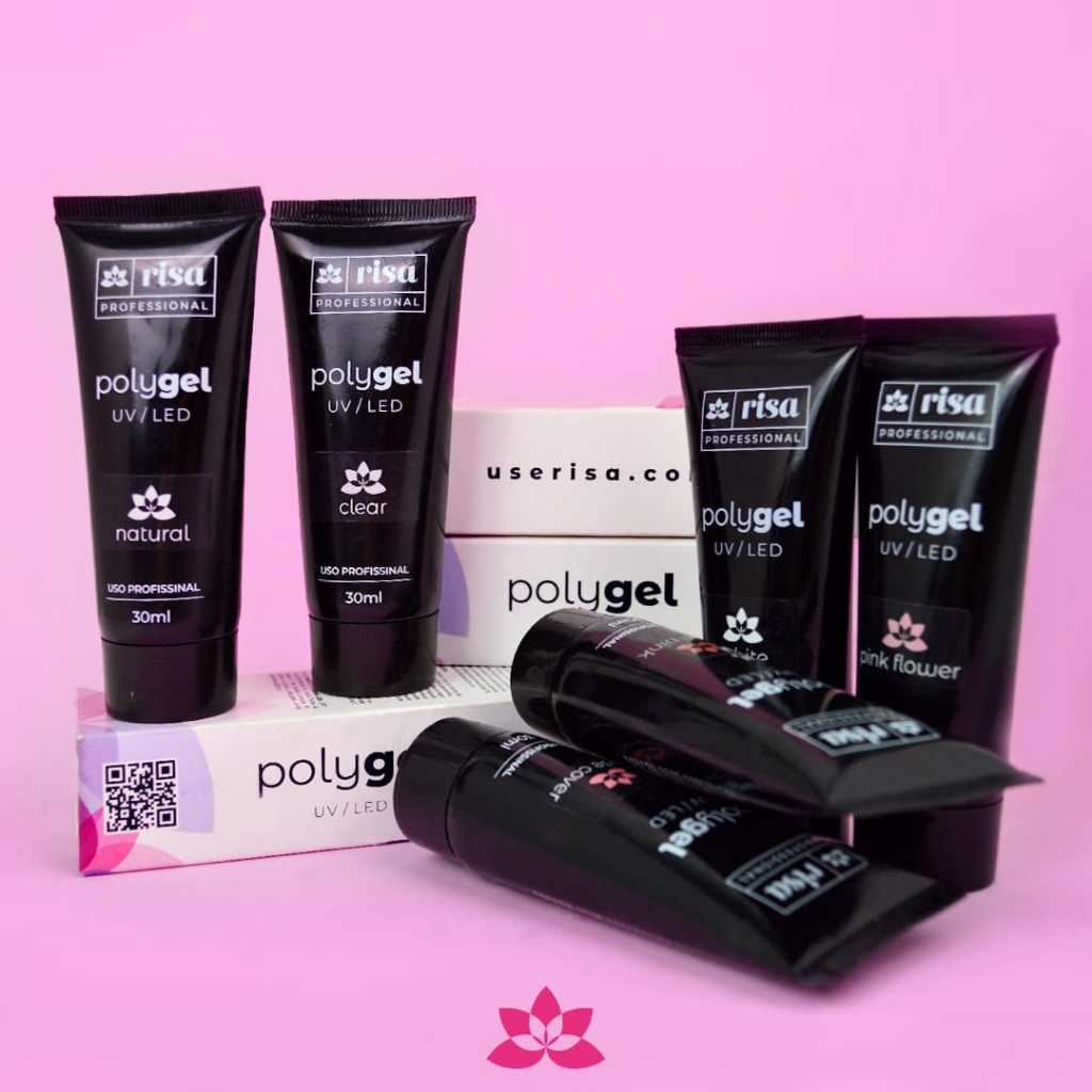 Polygel Risa Hipoalergenico UV / Led unha artificial bisnaga 30g e 50g