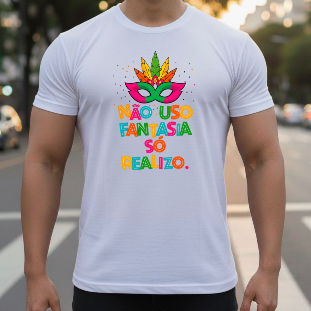 Blusa Carnaval Estampa Fantasia Masculino Feminino Bloquinho Colorida Look Chamativo Bahia Pernambuco Rio de Janeiro