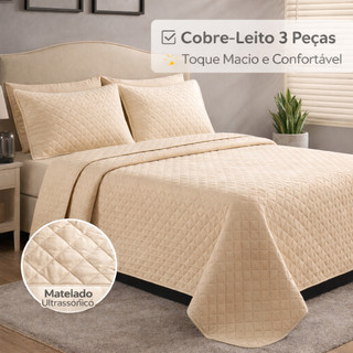 Cobre Leito Basic 3 Peças Matelado Ultrassônico Toque Macio