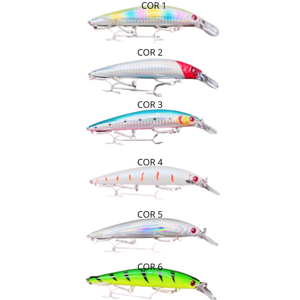 Isca Artificial Sahara HB 230 Meia Água Flutuante - Floating - 12,8 cm 30 Gramas Várias Cores Top em Oferta na Shopee