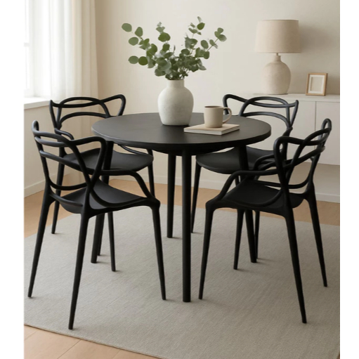 Conjunto de Cadeiras Allegra Sala de Jantar Cozinha Jardim Empilhável