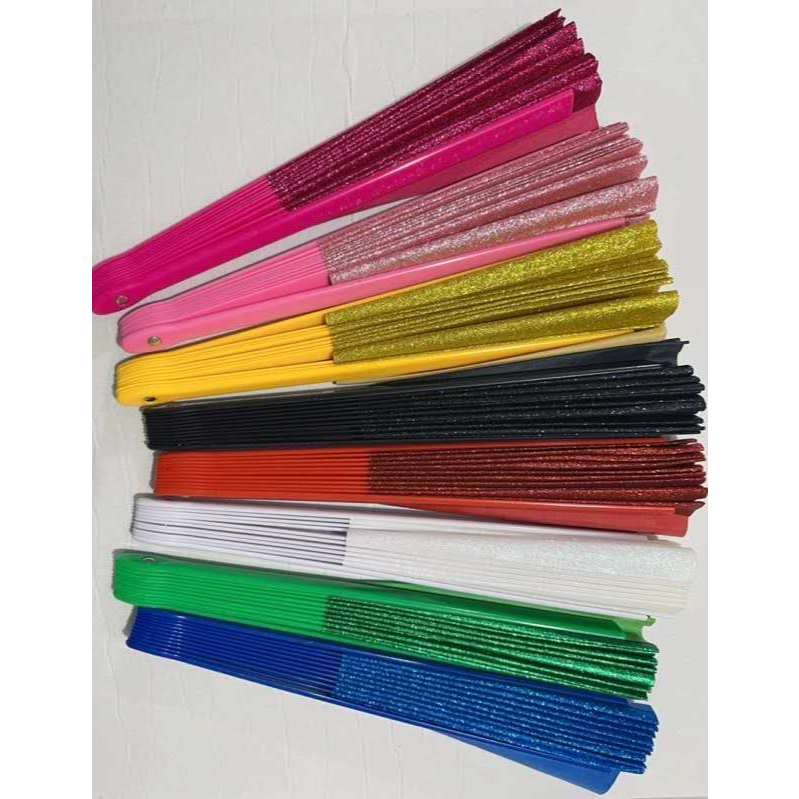 Leque Super Brilho Glitter Festas Grande Decoração varias cores Carnaval