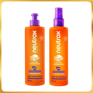 Kit Neutrox Sol Mar e Tardezinha - Creme de Pentear & Serum Reconstrutor 300ml em Oferta na Shopee
