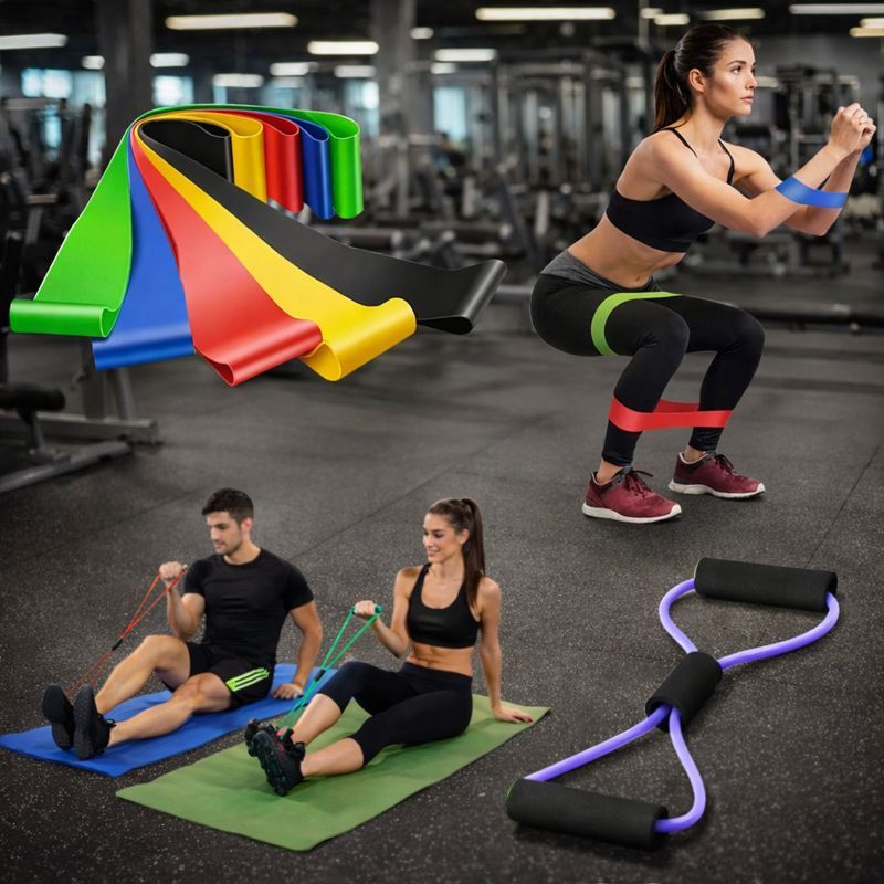 Kit 5 Elástico Faixa Mini Band + Elástico Tensão