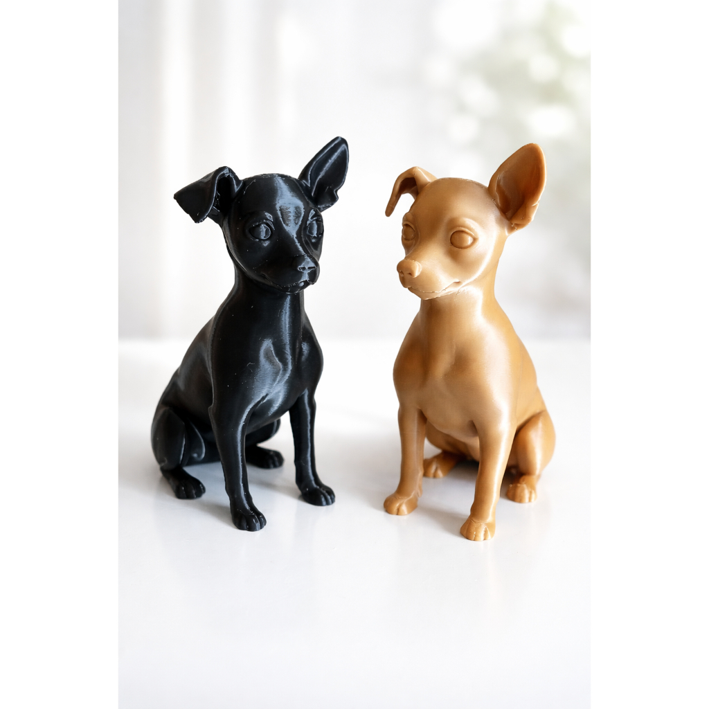 Miniatura de Cachorro Decorativa – Enfeite Moderno Pinscher para Mesa, Estante e Aparador