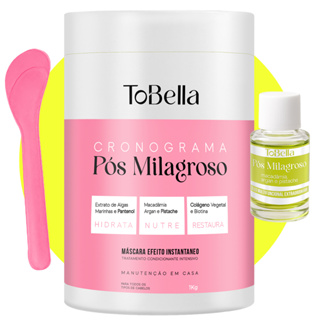 Tobella Cronograma Pós Milagroso Máscara Capilar Hidrata Nutre Restaura 3 em 1 - LANÇAMENTO em Oferta na Shopee