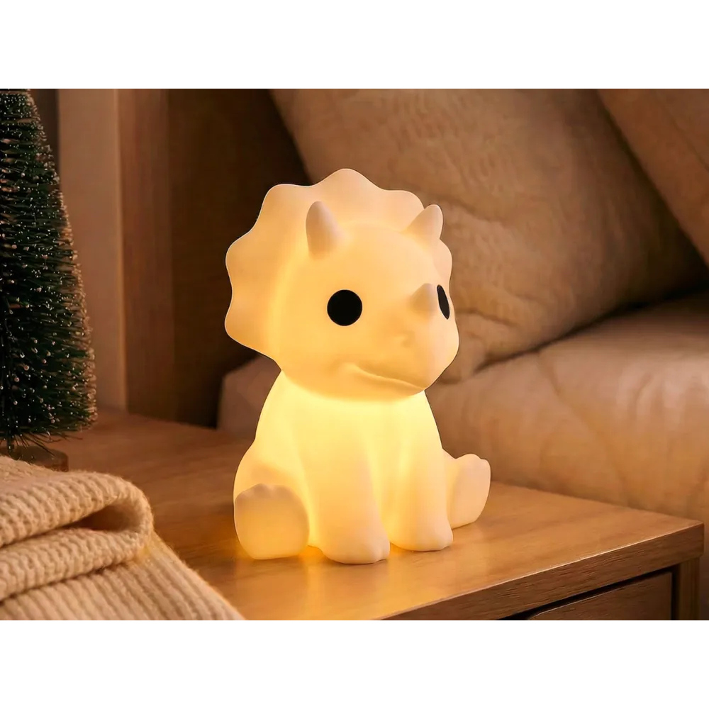 MINI Luminária Infantil dinossauro tricerátops Vela LED/luminária para quarto de criança/luminária fofa/quarto de bebê