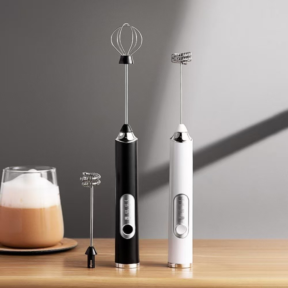 Batedor Misturador Mixer Elétrico para Bebidas Leite Café Clara de Ovos 2 em 1 Utensílios de Cozinha