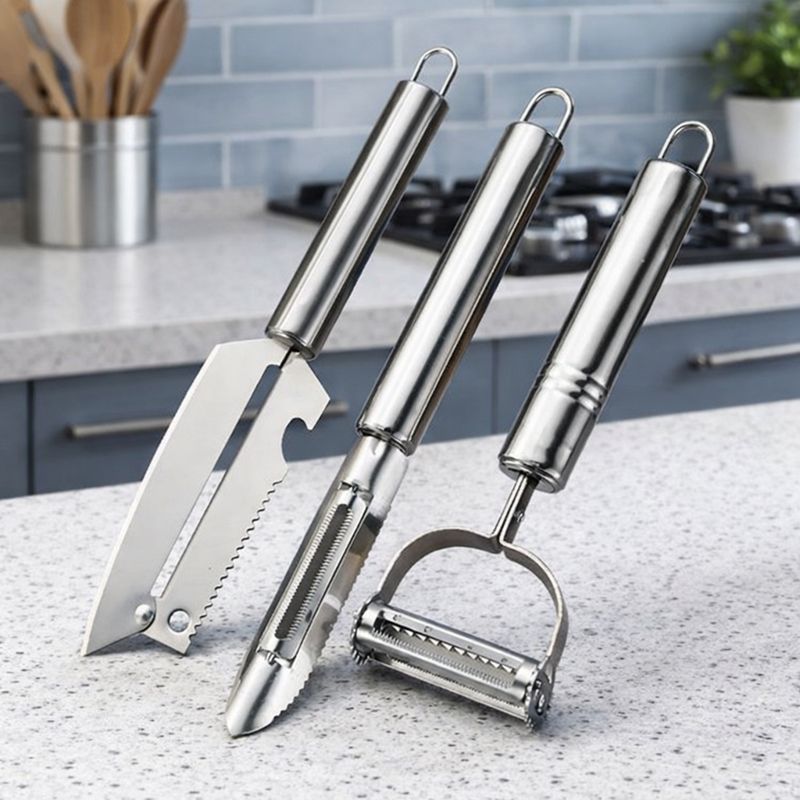 Kit 3 Descascadores Inox Cozinha Multiuso em Oferta na Shopee
