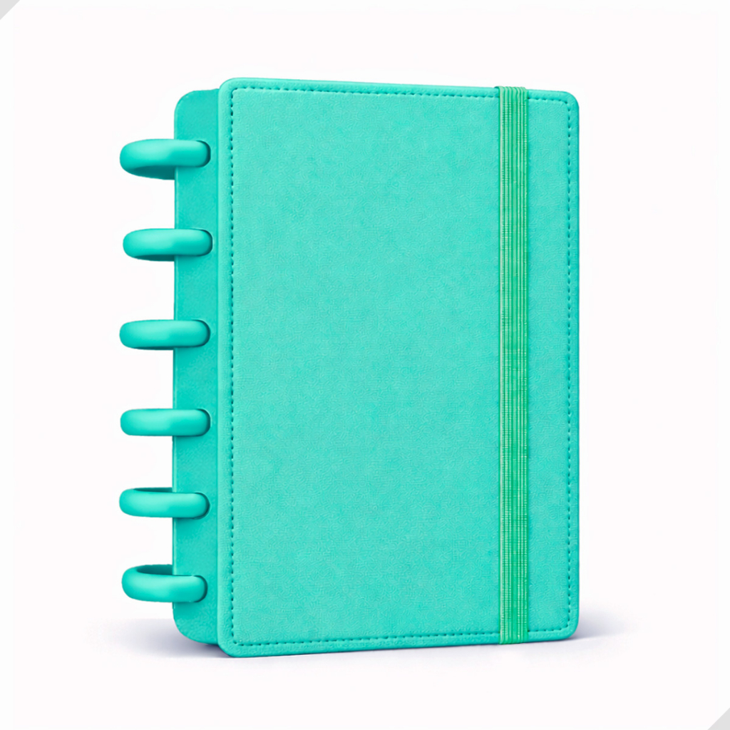 Caderno Inteligente Pequeno A6 com 80 Folhas Removíveis Pautado 6 Discos Escolar Liso Capa Dura em Oferta na Shopee