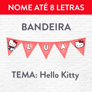 Bandeirola Decorativa – Ideal para Festas Hello Kitty VERMELHA em Oferta na Shopee
