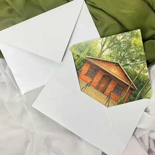 Envelopes tradicionais com aquarela - envelope forrado personalizado para convites em Oferta na Shopee