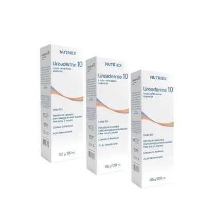 Kit 3x Ureadreme 10 Nutriex 120ml | Hidratação Intensiva | Pele Seca e Áspera