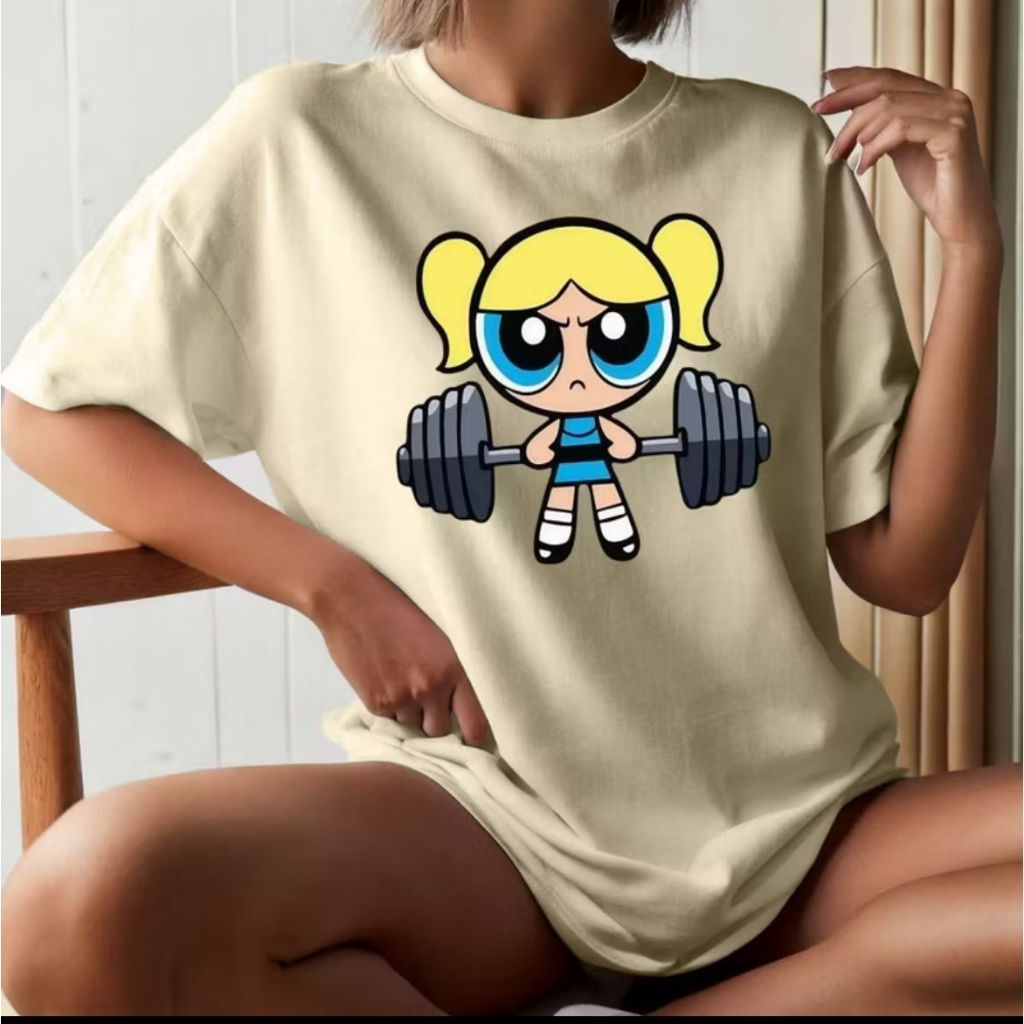 Camiseta Feminina Oversized MENINAS SUPER PODEROSAS LINDINHA Camisa Algodão Premium