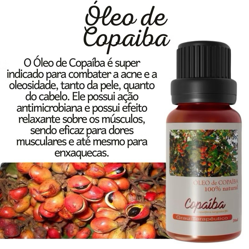 Óleo de Copaíba Uzze + Natural – 20 ml