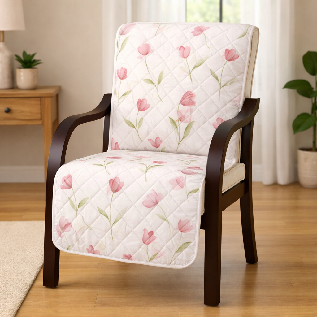 Capa para Poltrona Cadeira de Algodão 100%  180 fios De Poltrona Sem Braço de 1 Lugar Estampado - Oferta em Oferta na Shopee