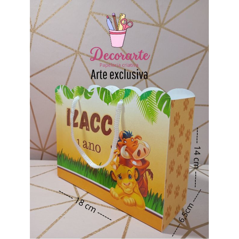 Sacolinha personalizada Guarda do Leão/Lembrancinha/Pegue e monte