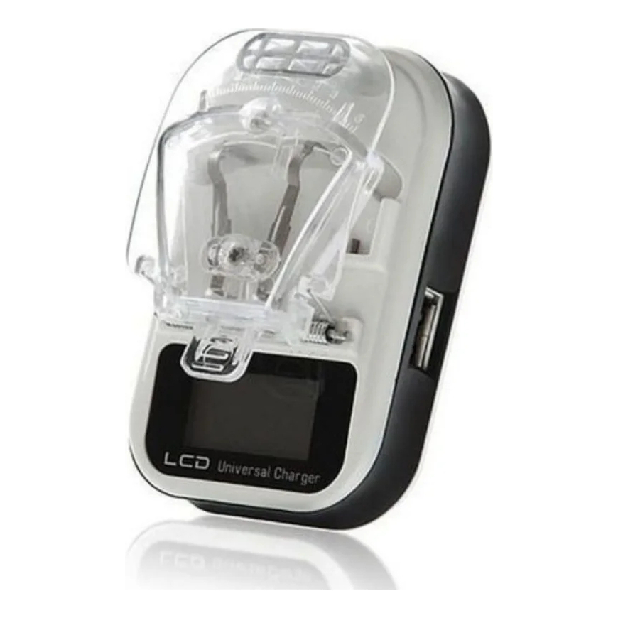 Carregador Universal Portátil Para Baterias Celular Câmeras Lcd Usb em Oferta na Shopee