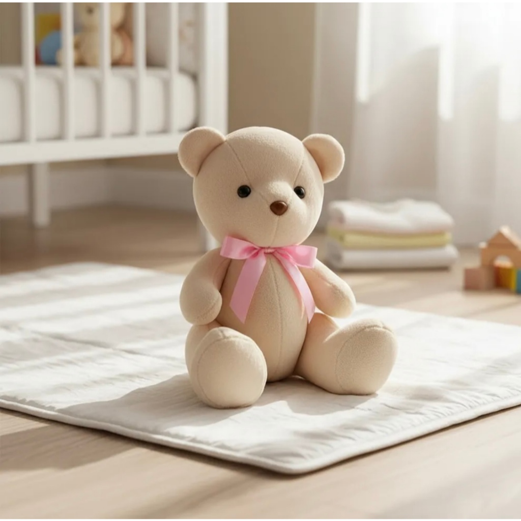 Ursinho De Pelúcia Articulado Antialérgico Para Decoração  25Cm