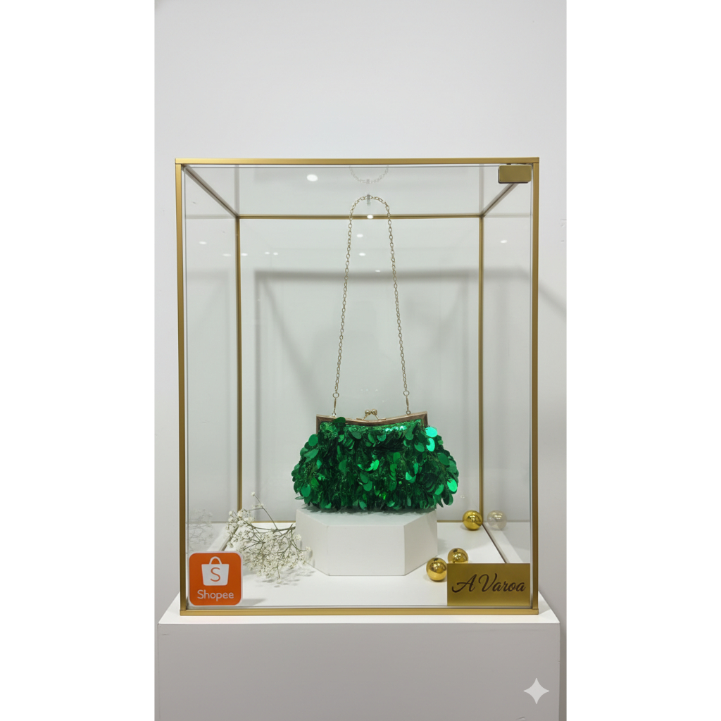 Bolsa Clutch de Festa Green Shine - Exclusividade A Varoa