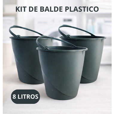 Balde Plastico com Alça  e bico direcionador 8 litros - Limpeza, Lavanderia Organização, multiuso