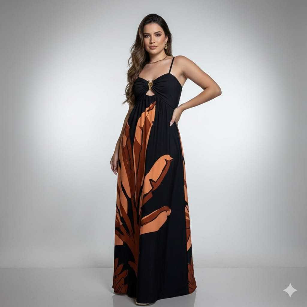 Vestido Estampado Feminino Elegante – Leve, Confortável e Atemporal | Vestido Feminino Elegante | Vestido Estampado