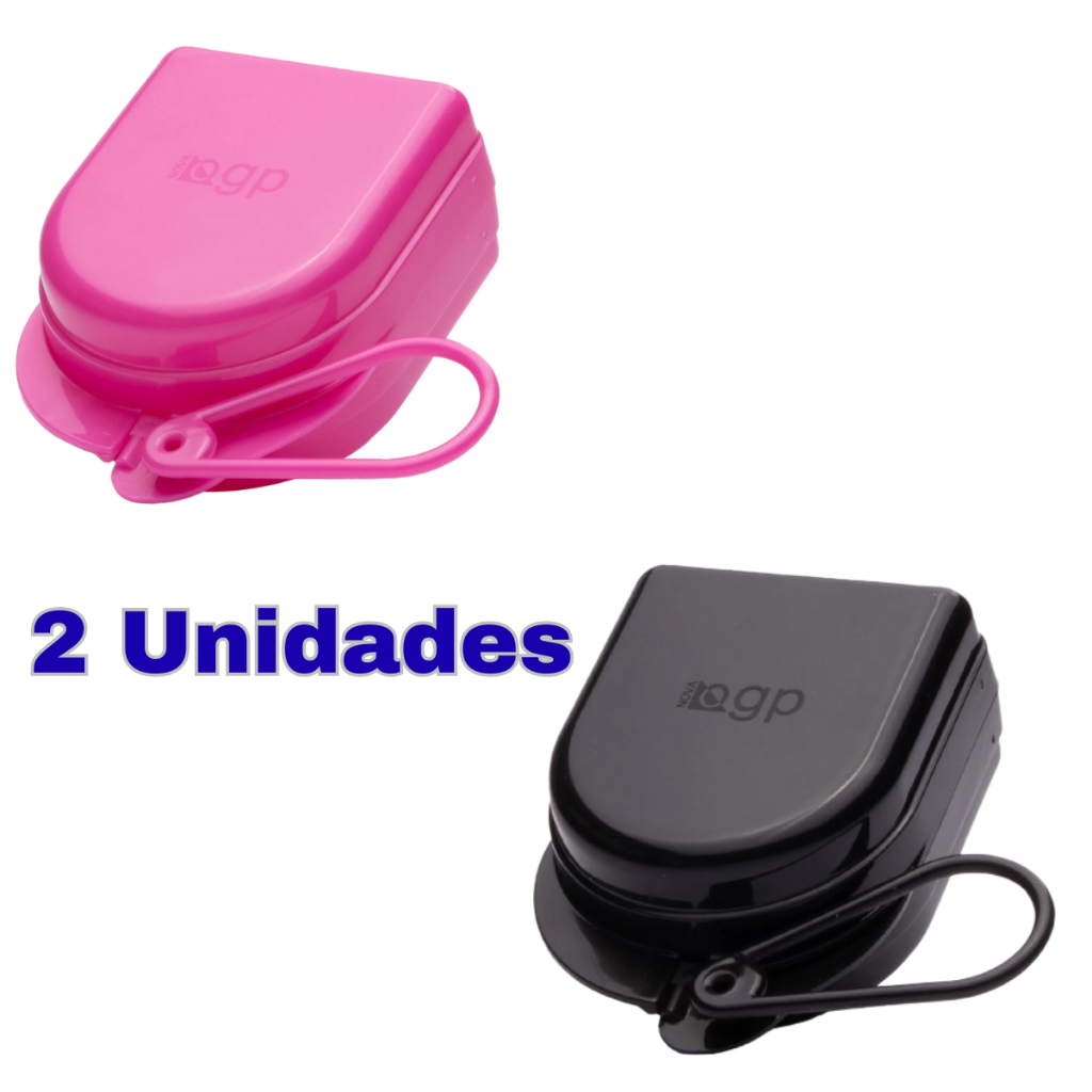 Kit 2 Unidades Caixinha Aparelho Estojo Ortodôntico Bruxismo Protetor Bucal Moldeira Tutti Fruti